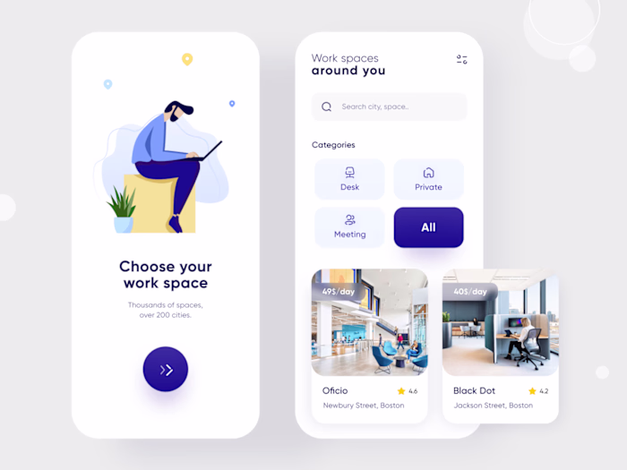 App Design - Coworking Spac