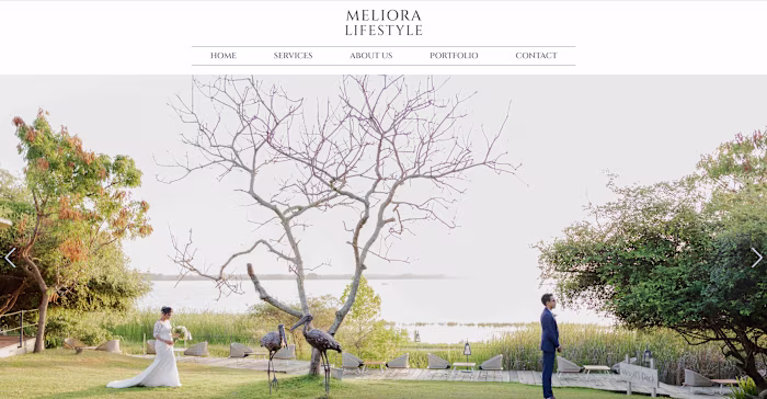 Photography website for Meliora Lifestyle