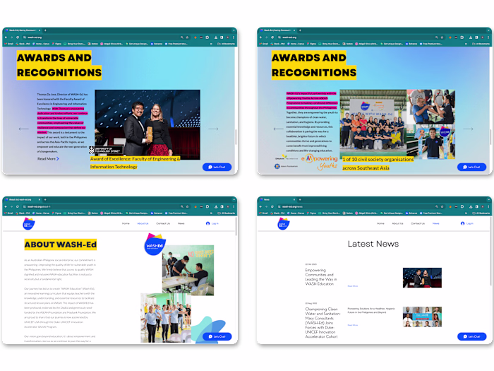 WASH-Ed Website and Online Educational Portal