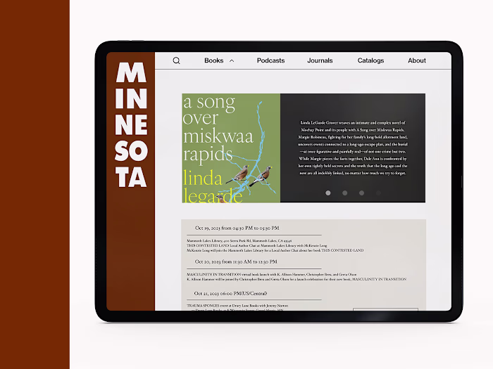 University of Minnesota Press Website Redesign