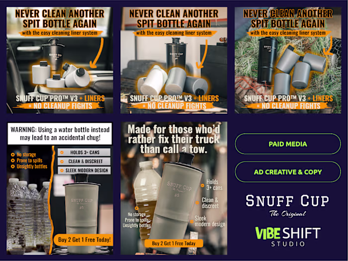 Snuff Cup Meta Ads Creation