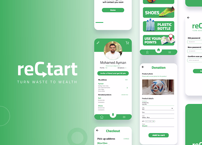 ReCtart App UI on Behance
