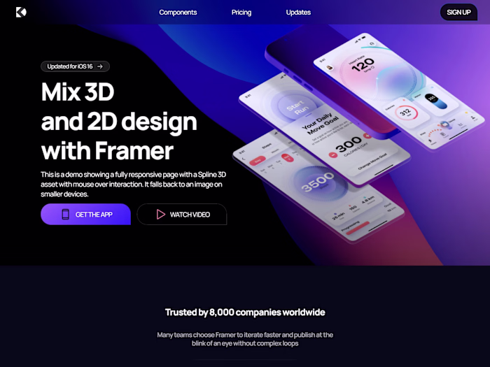  3D Animation Website UI/UX | Modern SaaS Design