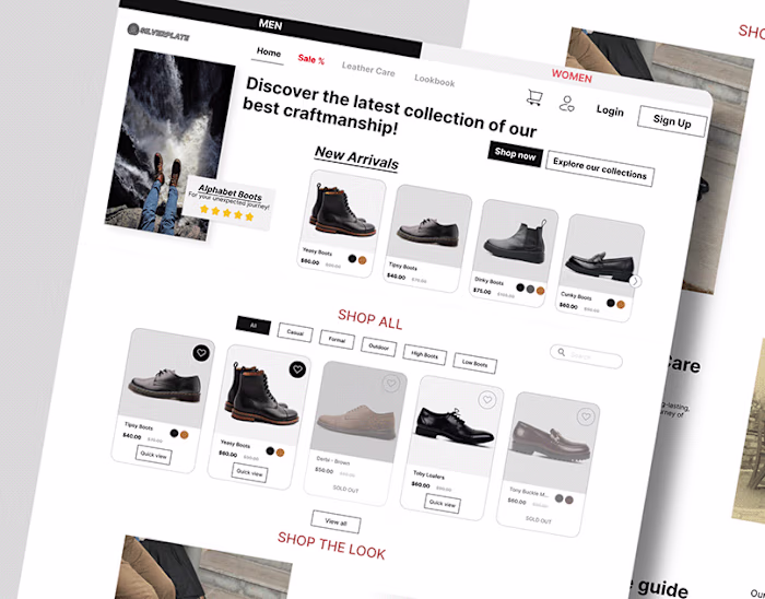 E-commerce Landing Page - Shoes Brand