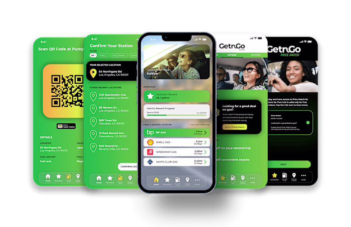 UI Design for GetnGo App