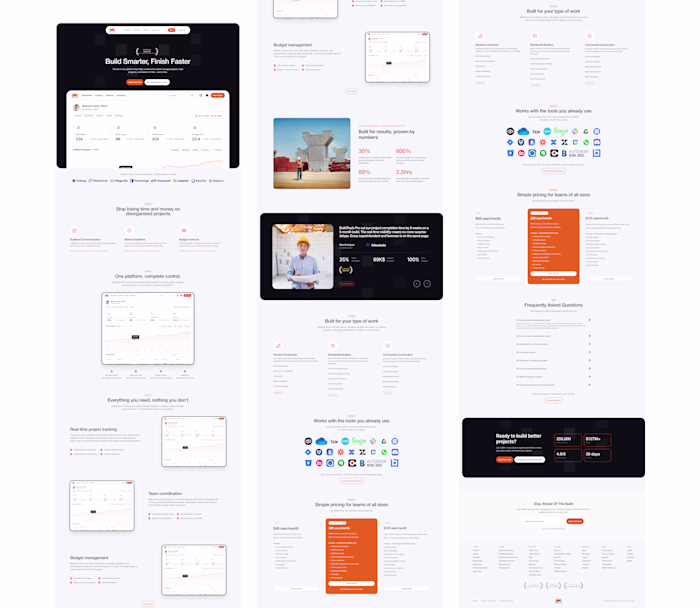 BuildTrack Pro Landing Page Design