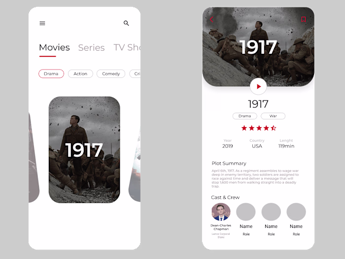 Movie App Design Concept