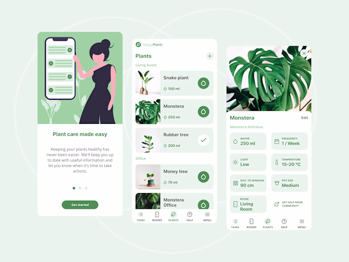 Plant care mobile app