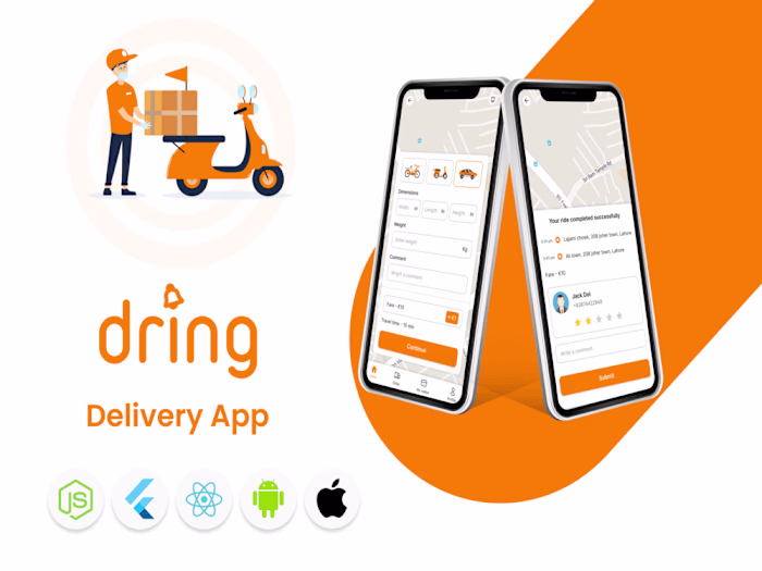 Delivery App — Real‑Time Tracking & Chat (Flutter, Firebase)