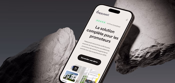 Happywait Performance design and No Code Website