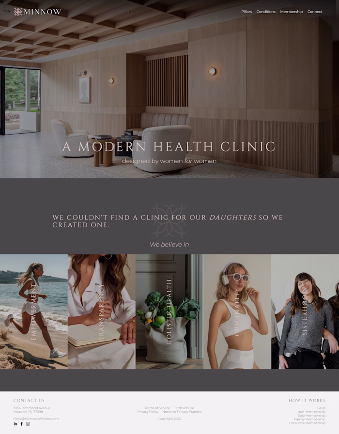 Minnow Wellness Website Design