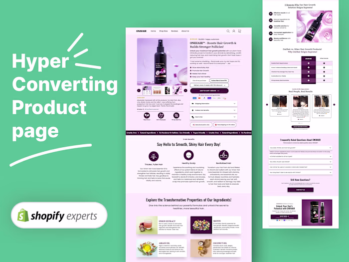 Shopify Product Page | Built in Replo, Figma Designed