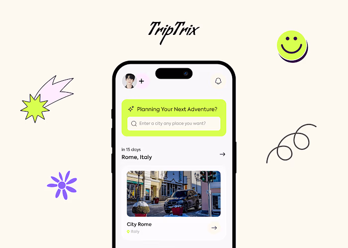 TripTrix Travel Planner — Mobile App & UX UI Design