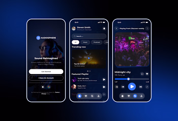 🎧 Music App UI Design — Concept Project I designed a clean,...