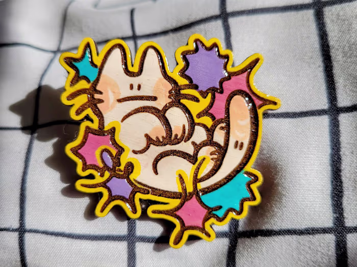 Handmade Wooden Pins sold in Personal Webstore and Retail 