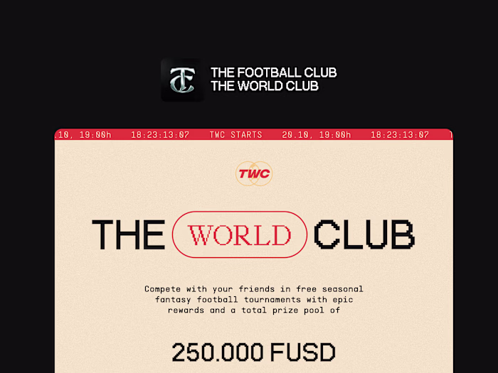 Landing page - The World Club