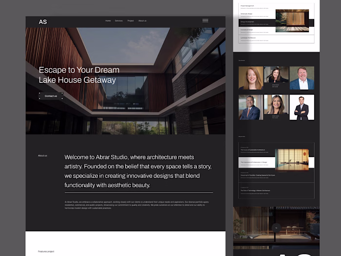 Artitecture website Homepage :: Behance