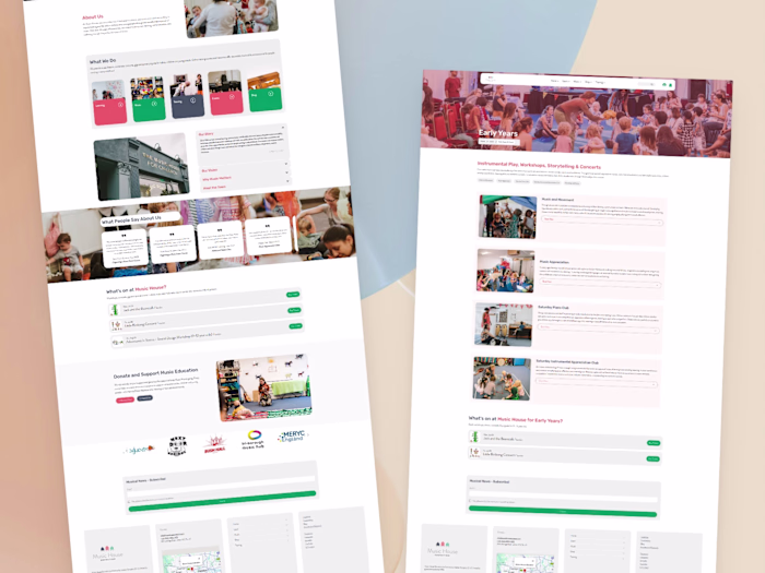 Music House Education Website Design and Development