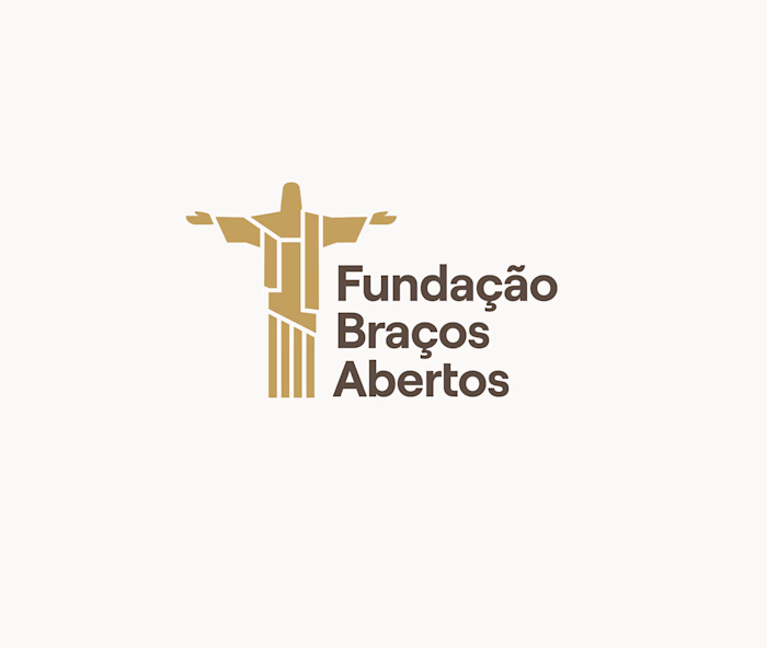 Geometric Humanitarian Branding: Fundação Braços Abertos Logo