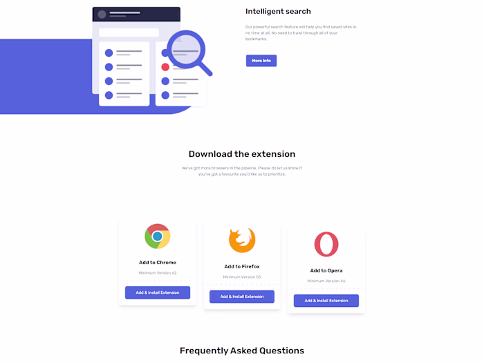 Bookmark Manager React/Tailwind Landing Page