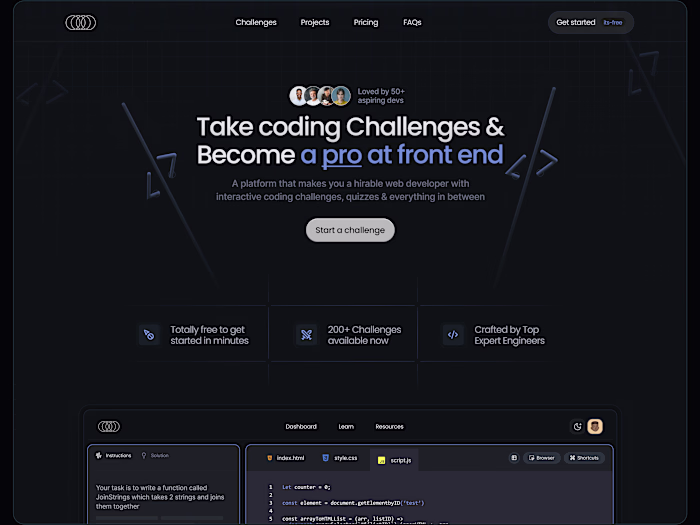 Codetive App- Web design