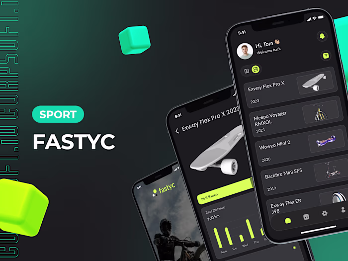 Personal electric vehicle management app overview