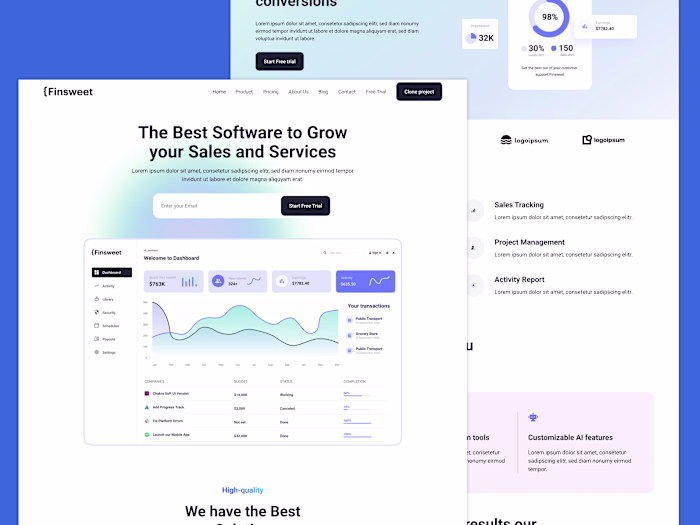 SaaS website(Finsweet)