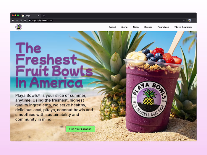 Daily Exercise, Recreated Playa bowls