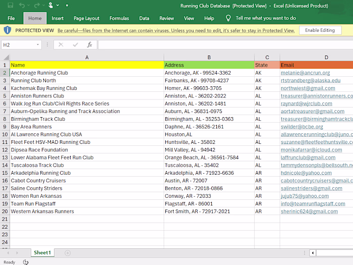 Data Scraping pt. 2 Running Club