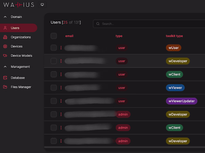 Authentication and IoT platform for Wattius Battery Solutions SL