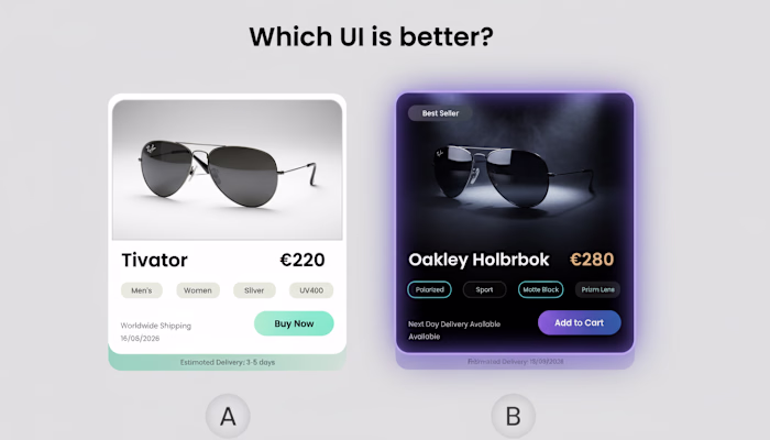 Been studying product card UI