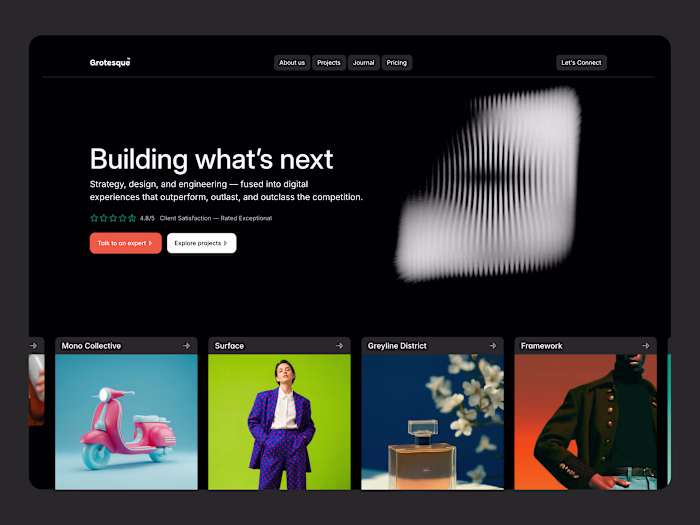 Grotesque: Top Portfolio & Agency Template for Designers