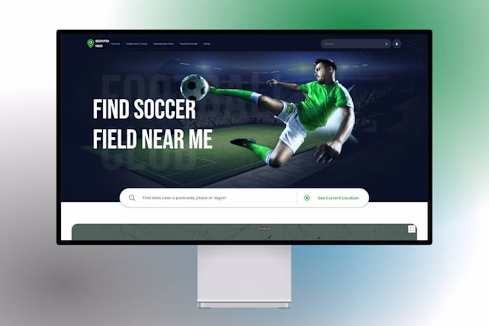 Football landing page design