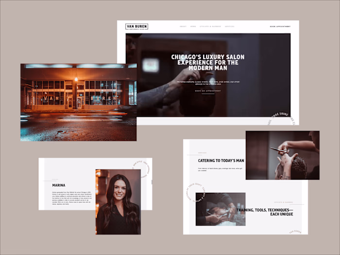 A Luxurious Website for a Gentlemen's Salon In Chicago