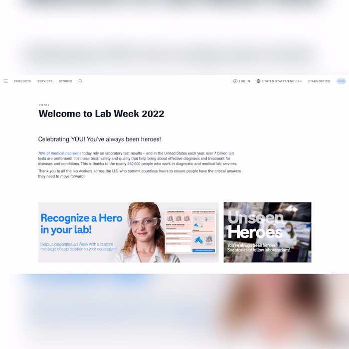 Roche Diagnostics Event Landing Page