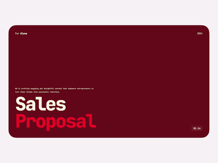 Sales Proposal Presentation