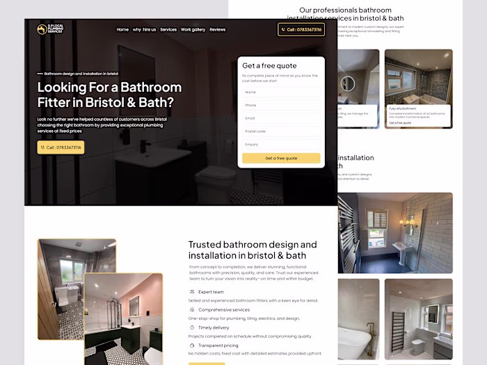 Landing Page Design For Plumber