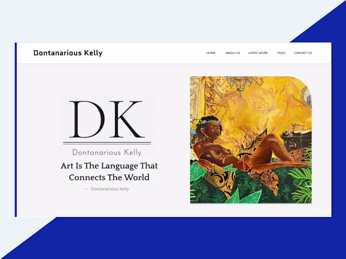 Art Website Landing Page