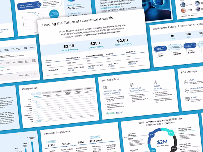Investor Pitch Deck For a Biotech Start Up