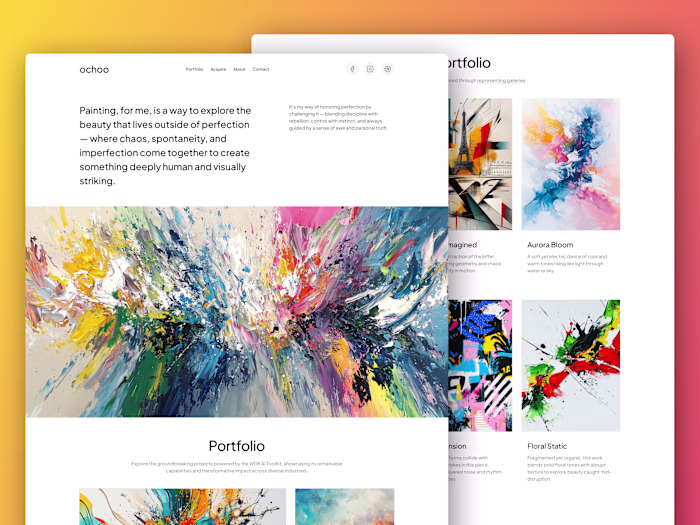 Ochoo – Artist Portfolio Website
