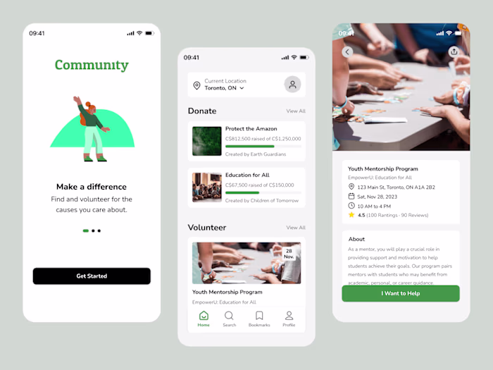 COMMUNITY - Responsive Volunteering App