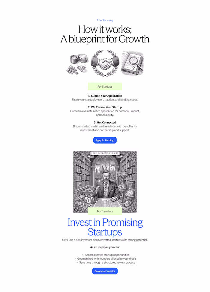 Today, I designed a vintage-inspired landing page for Get Fu...