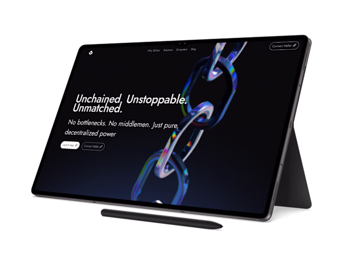 Blockchain hero section