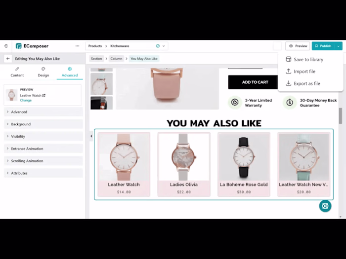 Shopify Custom Section Design
