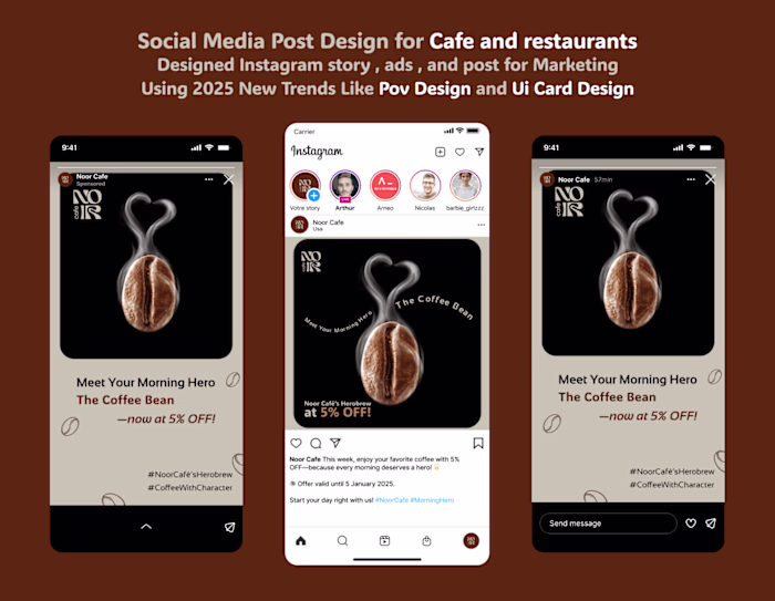 Social Media Post Design for Cafe