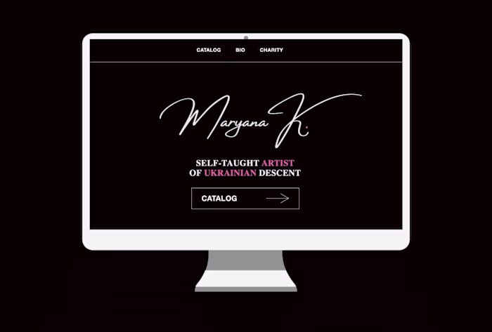 Custom website for Artist (Design + Development)