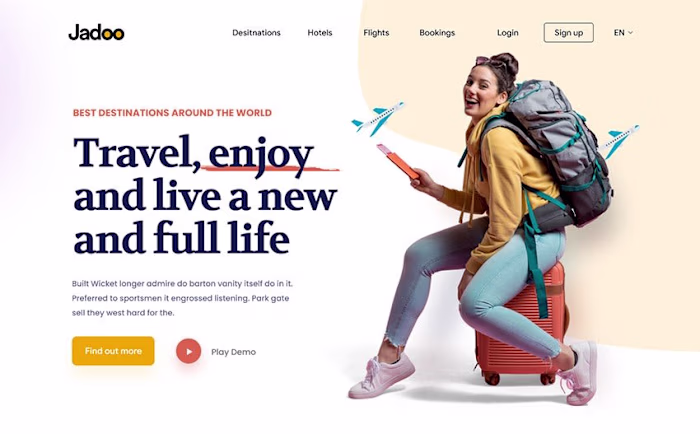 Jadoo | Travel Website Design