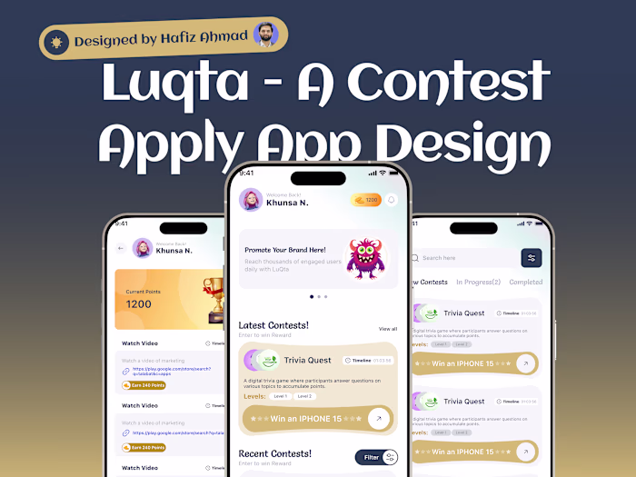 Luqta - Reward Based UI UX App Design (Figma)
