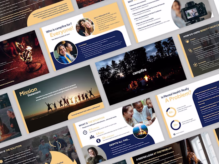 Presentation deck for a tech startup