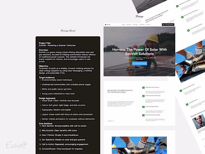  EcoVolt – Framer Design & Development